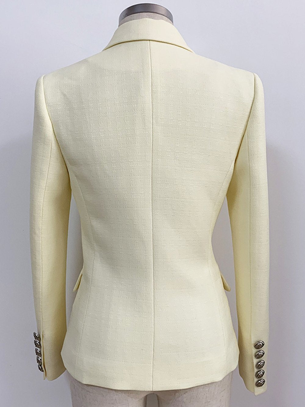 Slim Fit Double Breasted Blazer in Yellow