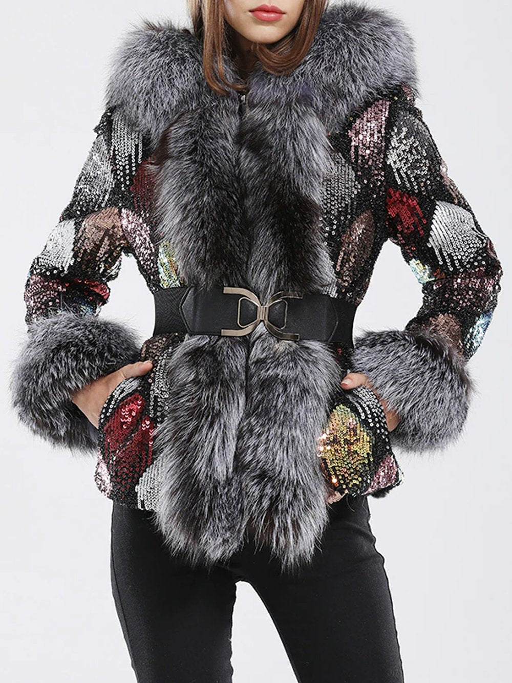 IMPERIAL Faux Fur Parka Coat