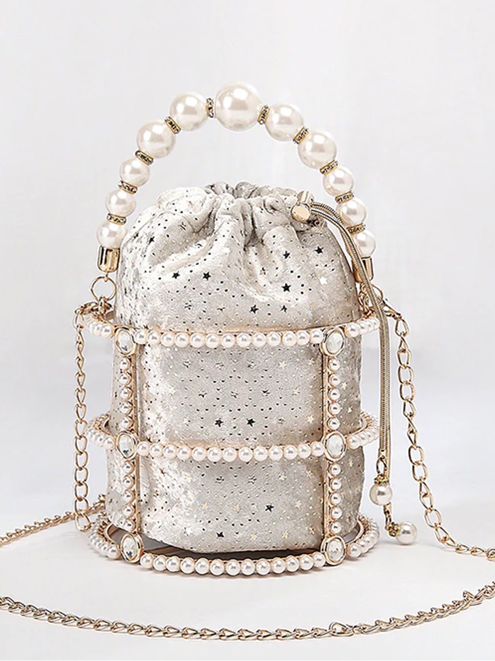 Pearl Bucket Hand Bag