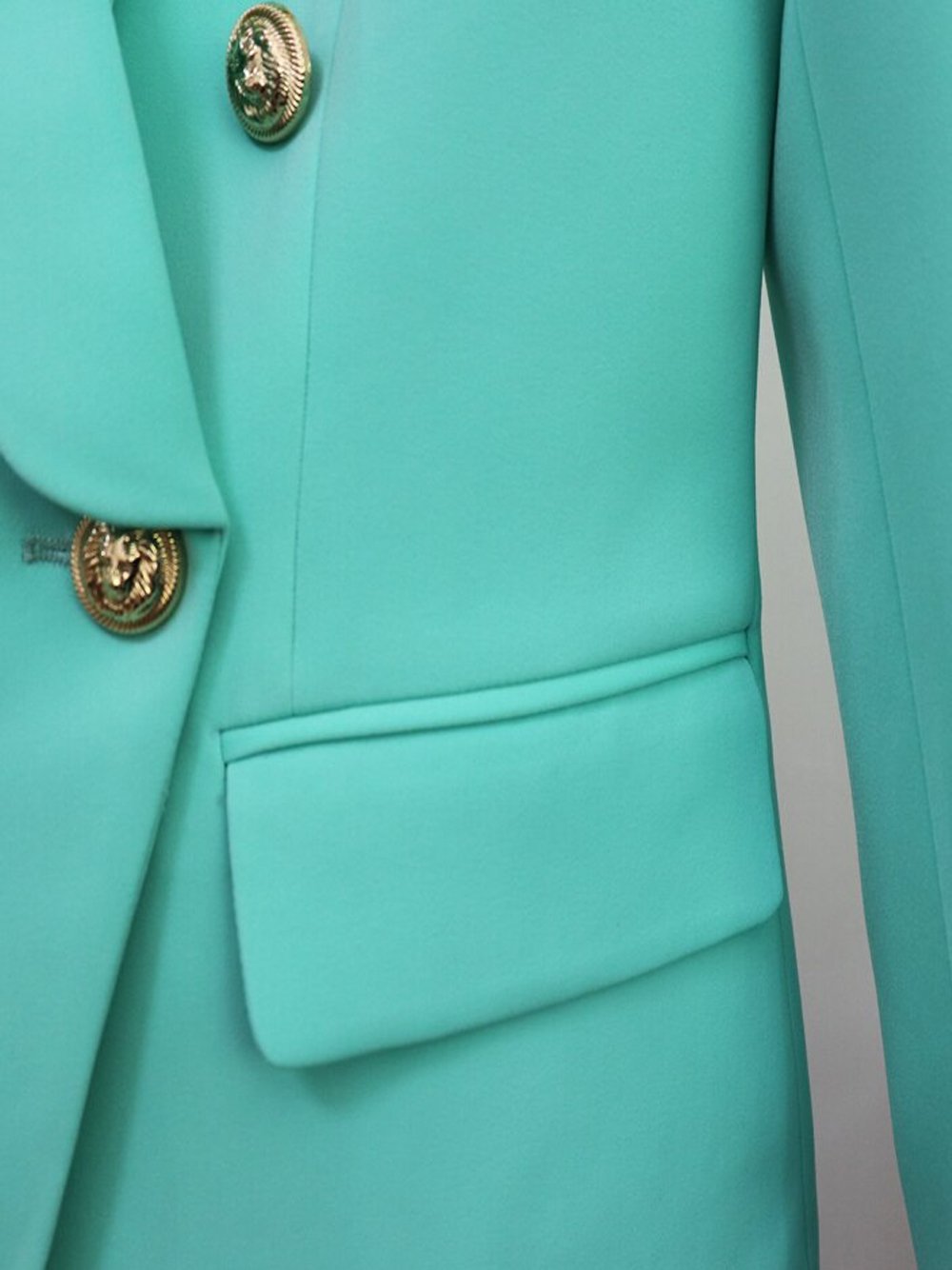 Oversized Double Breasted Mint Blazer