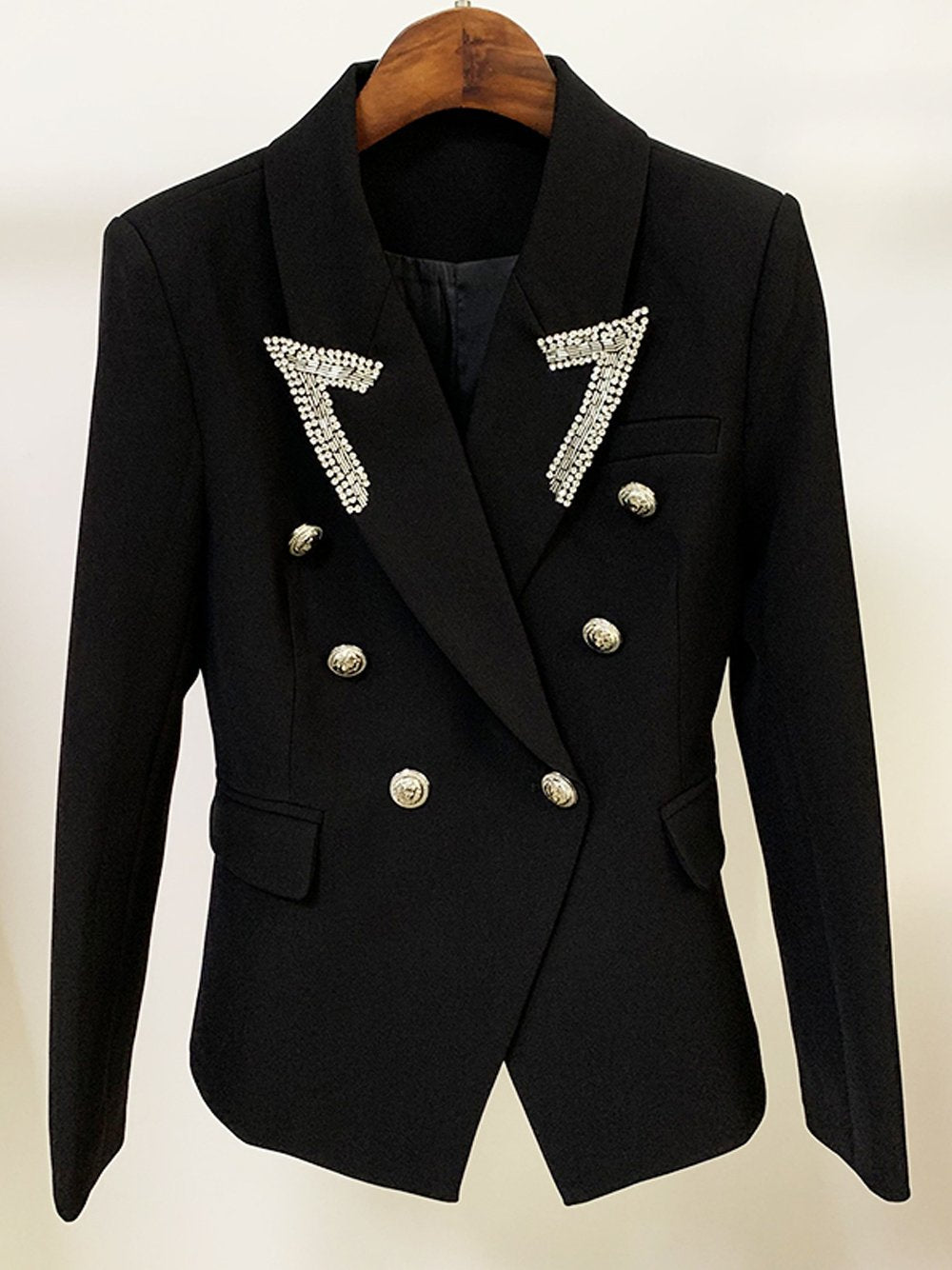 Embroidery Double Breasted Blazer