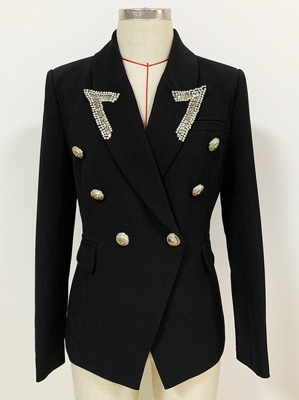 Embroidery Double Breasted Blazer
