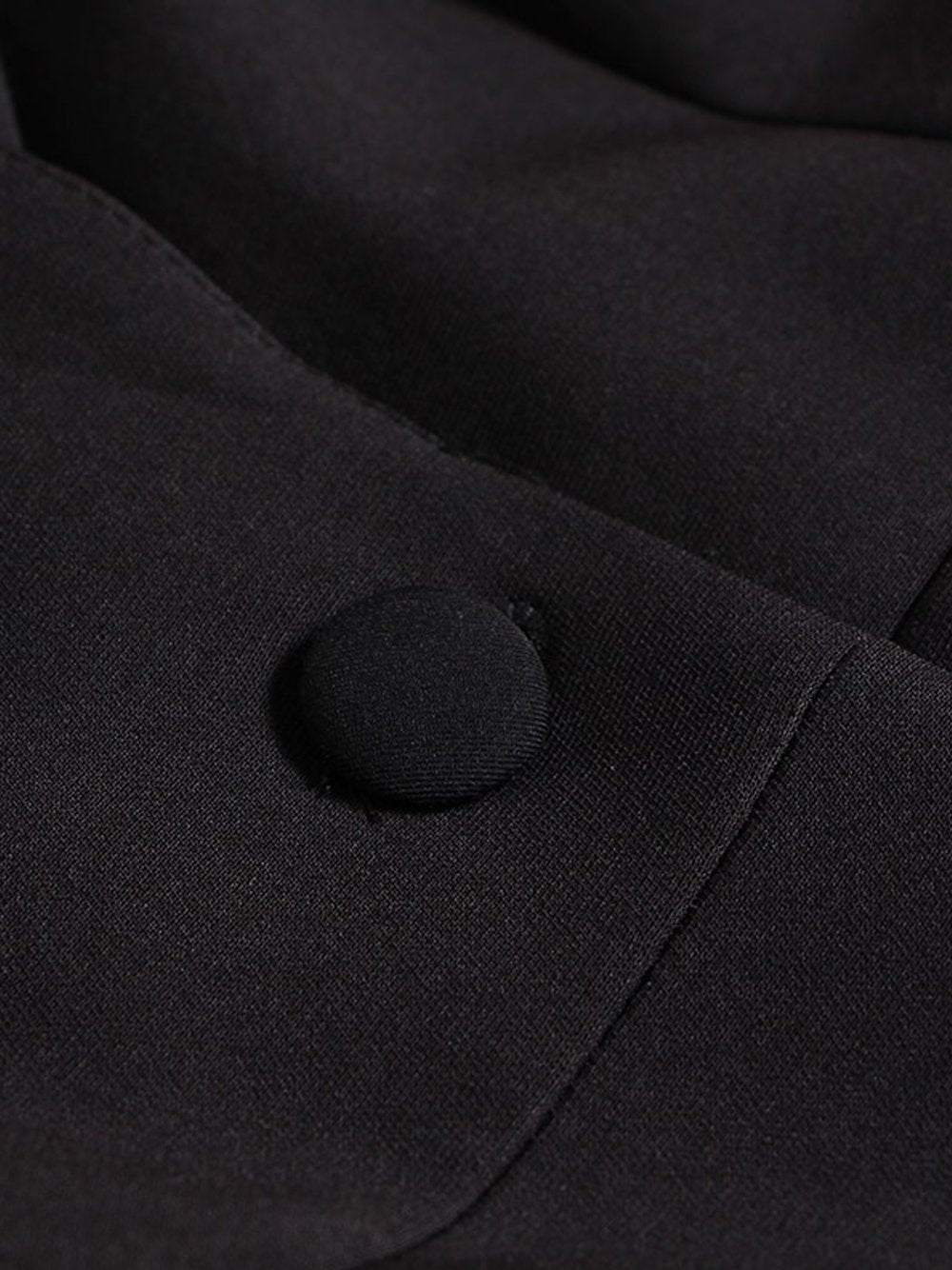 Satin-sleeve single-breasted wool blazer