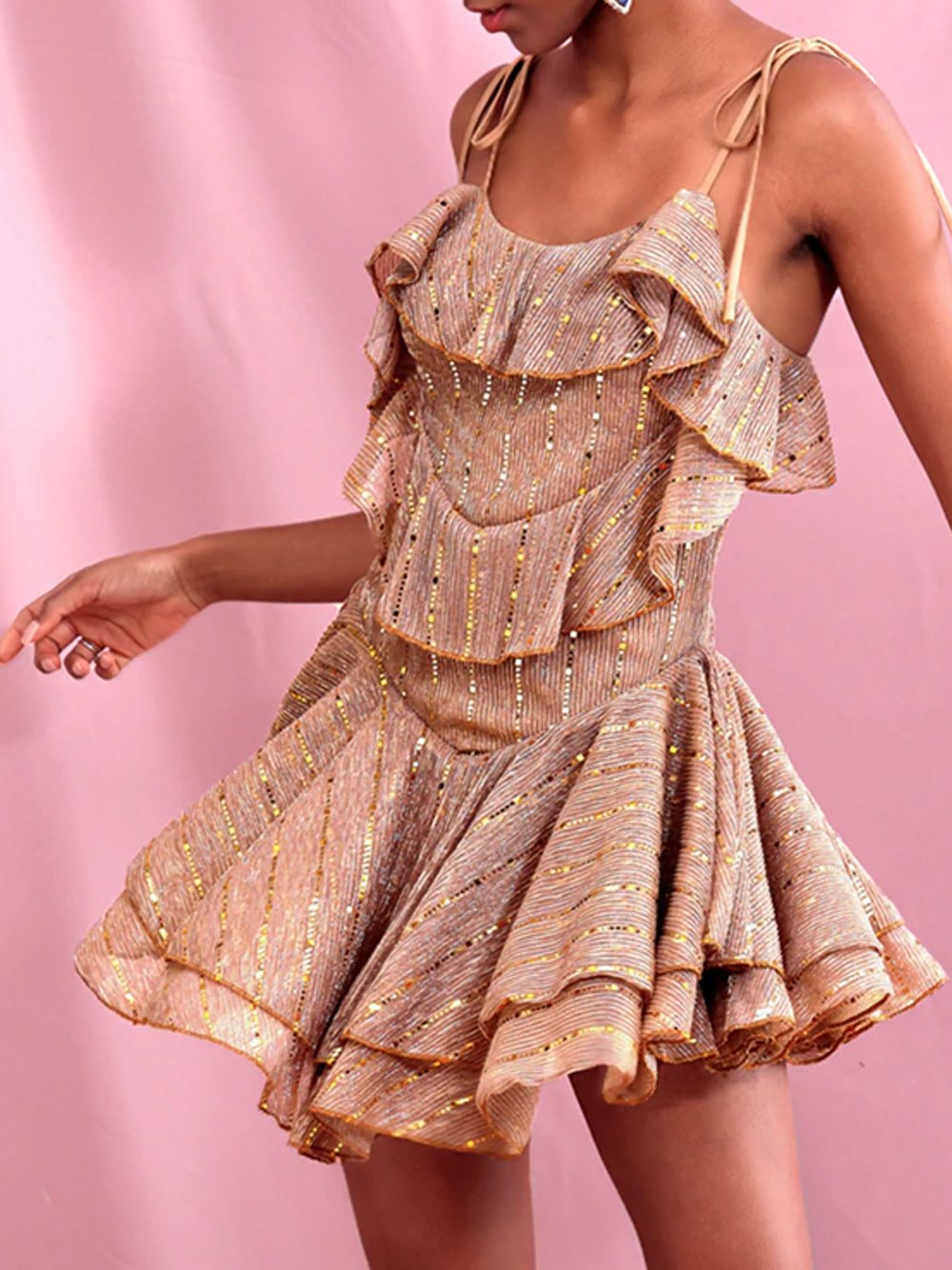 TUBA Ruffled Mini Dress