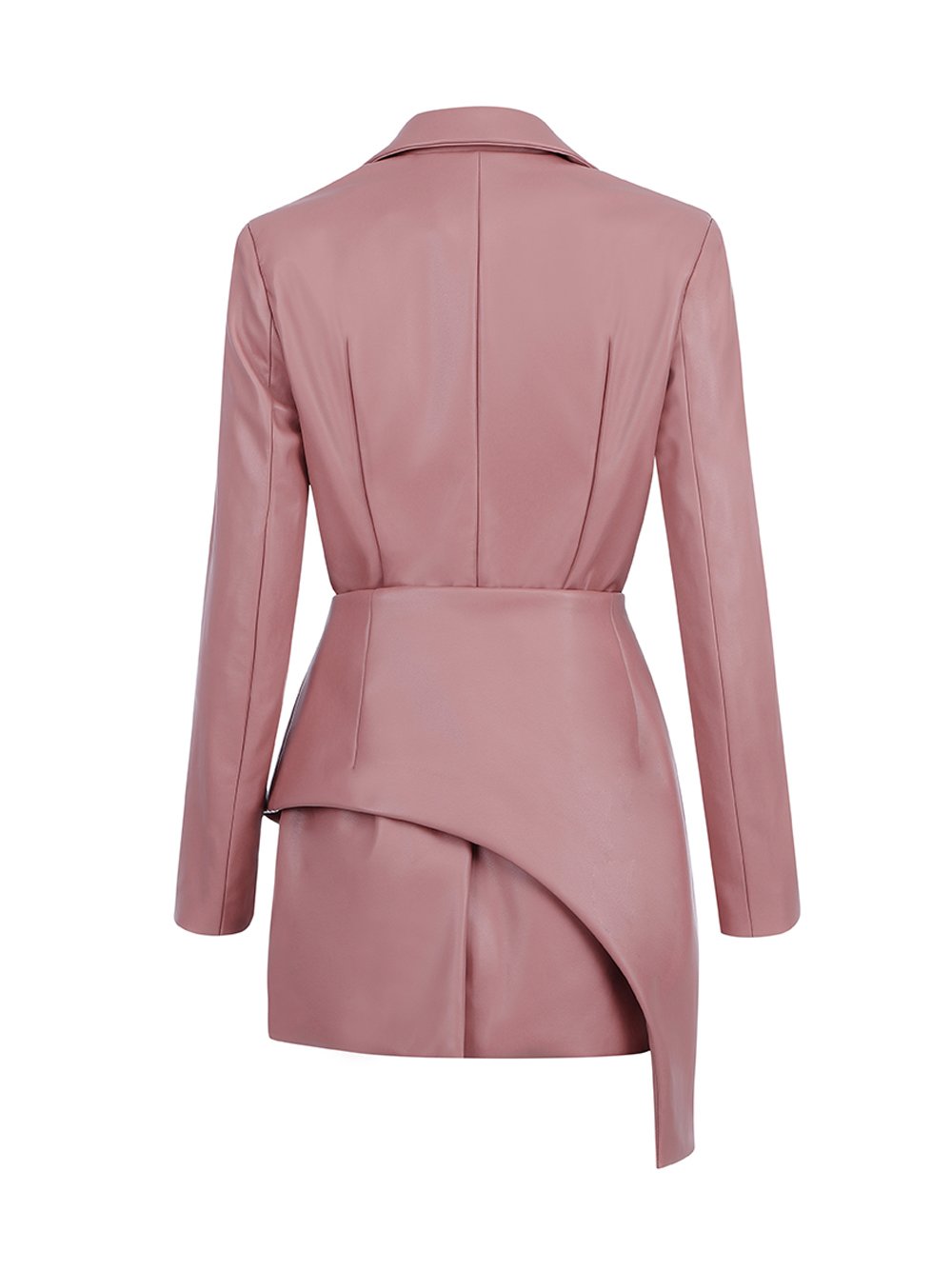 NOCHA Asymmetric Faux Leather Blazer Dress