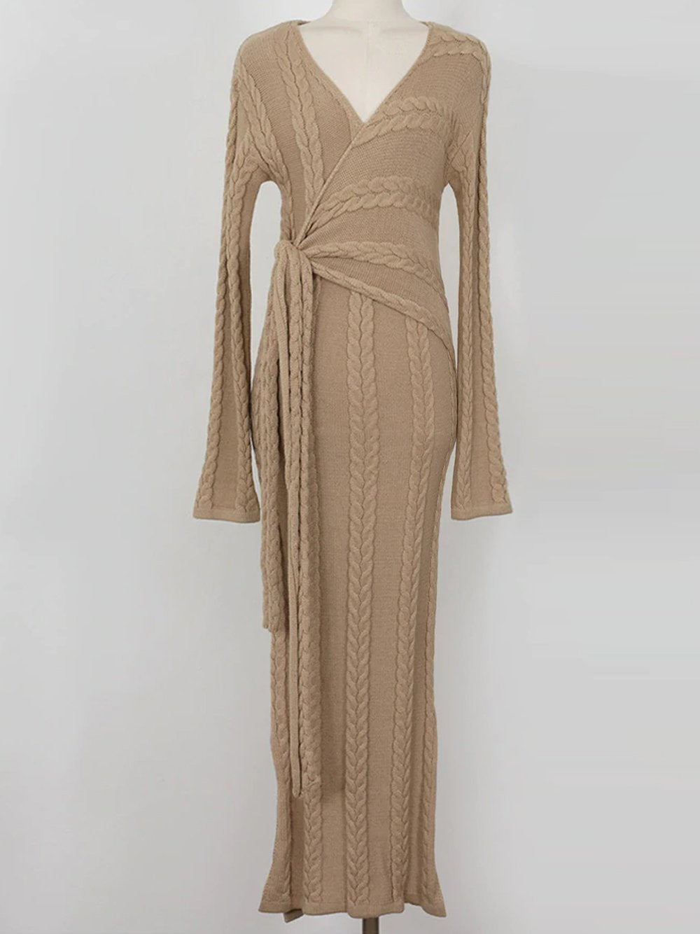 SOLINE Cable Knit Maxi Dress