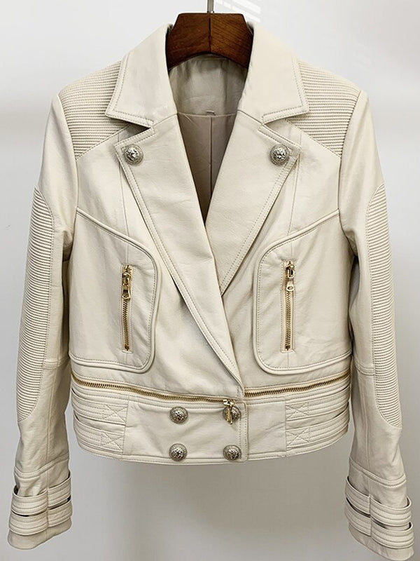 MOTORE Zipped Leather Jacket