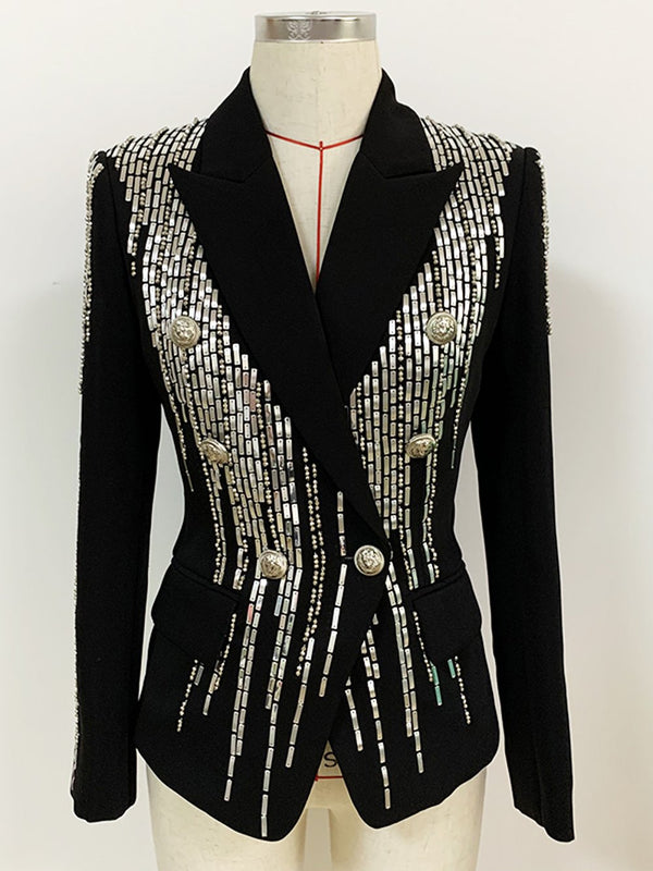 Sequins Double Breasted Blazer