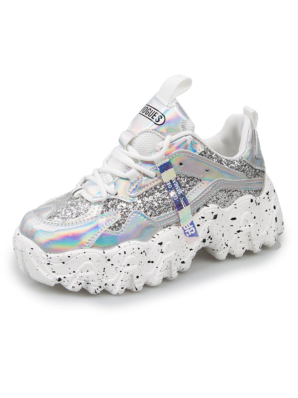 Sequined Cloth Platform Sneakers