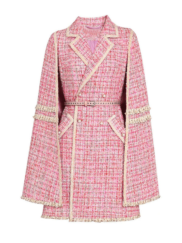 Tweed Cloak Woolen Coat