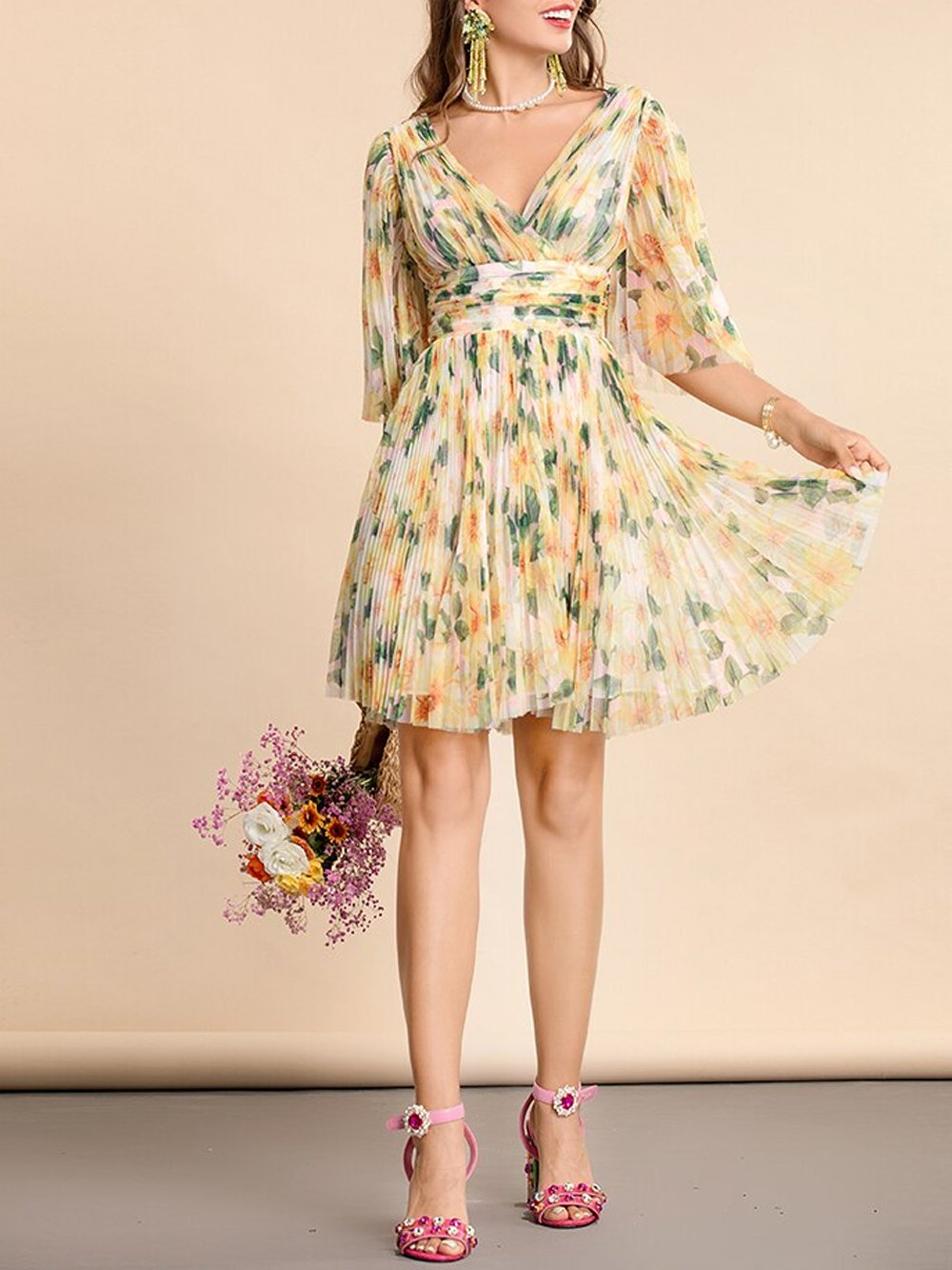 AVRA Floral Mini Dress