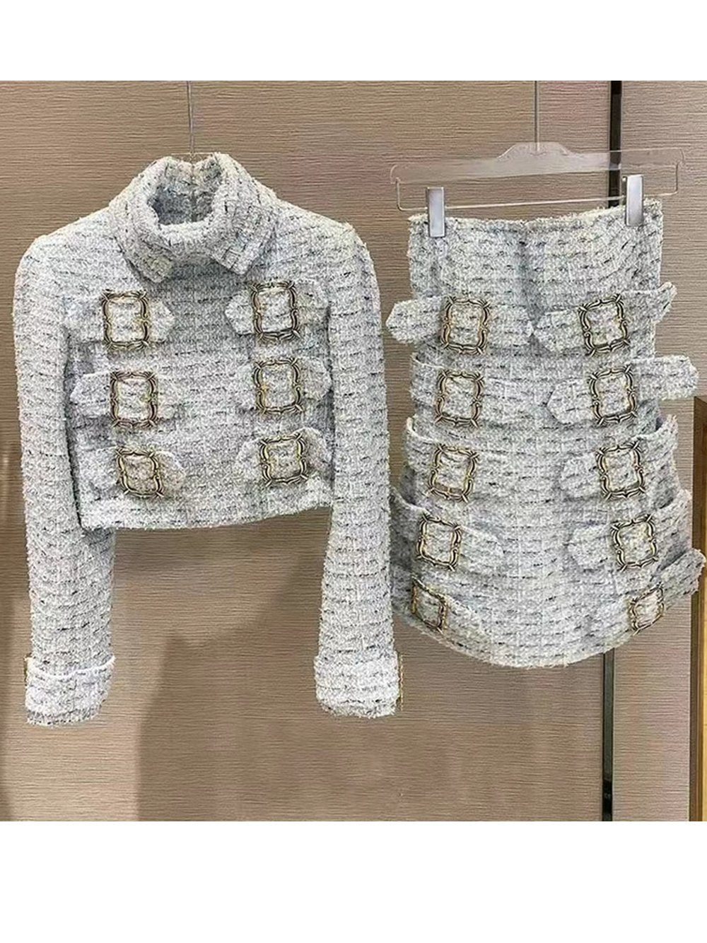 KEYLE Tweed Jacket & Skirt Set