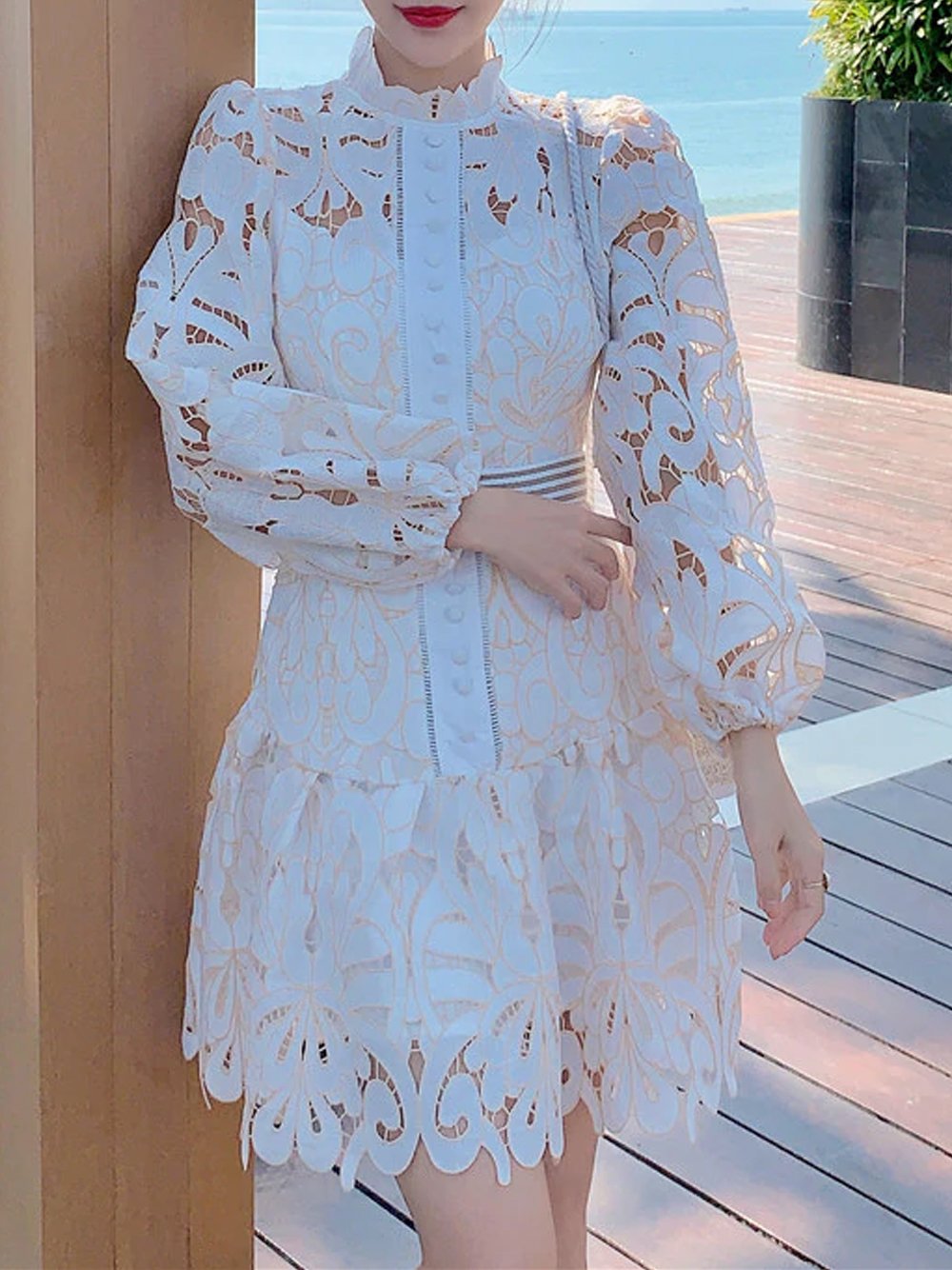 FIORI Embroidery Mini Dress