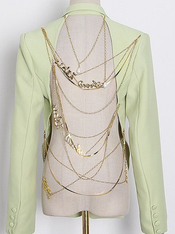 Backless Blazer w Chains