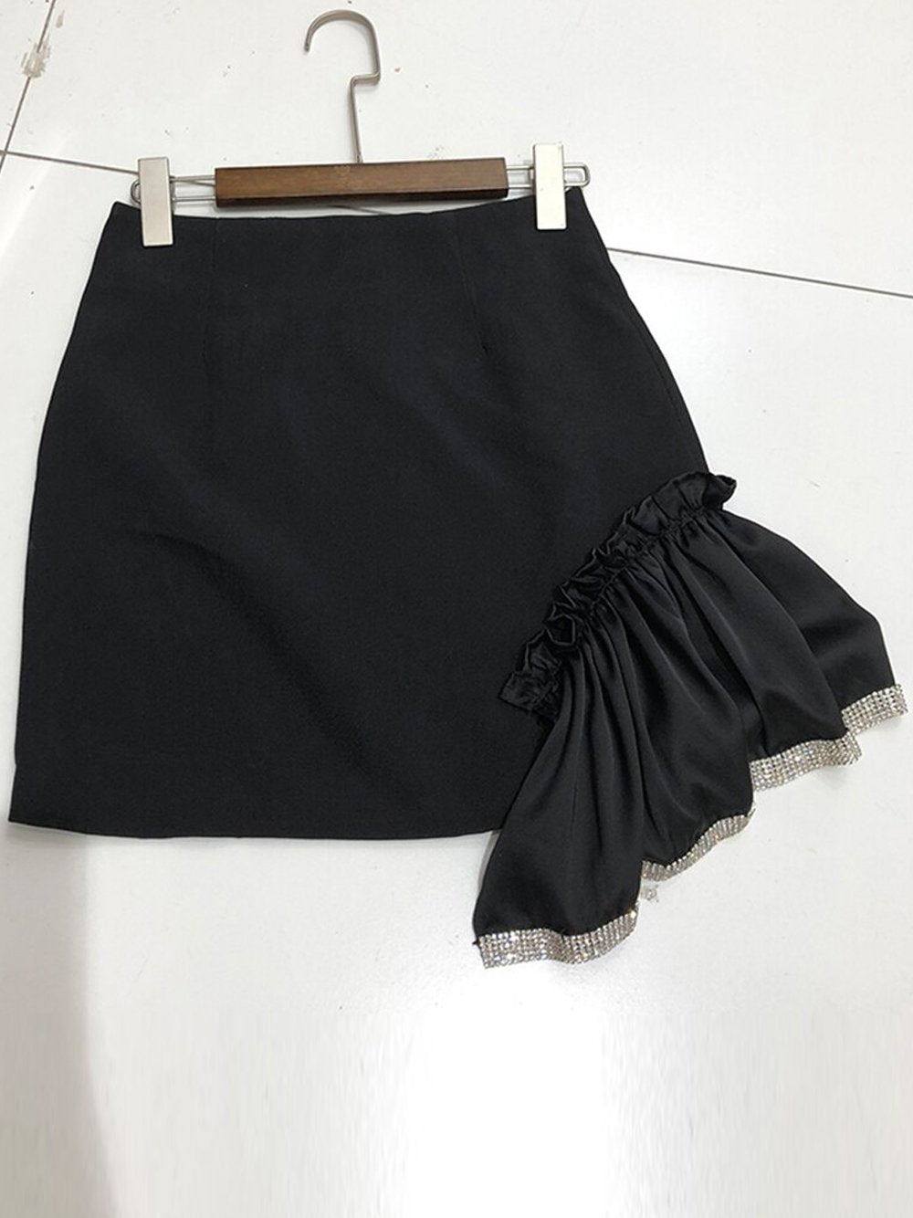 Asymmetrical Diamond Mini Skirt