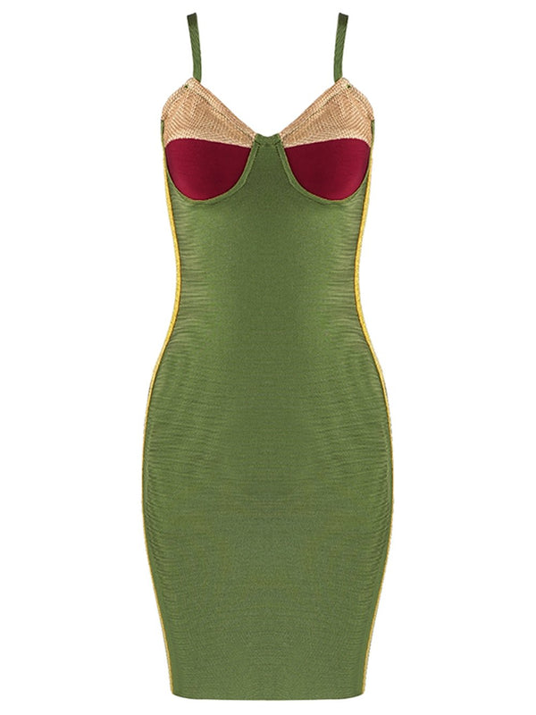 CLÁSICA Green Mini Dress