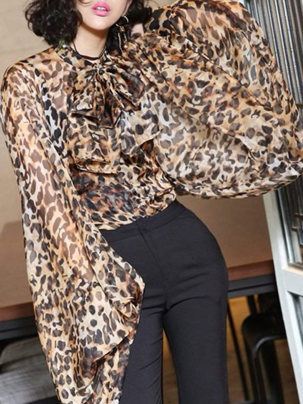 AVELINE Oversized Chiffon Blouse