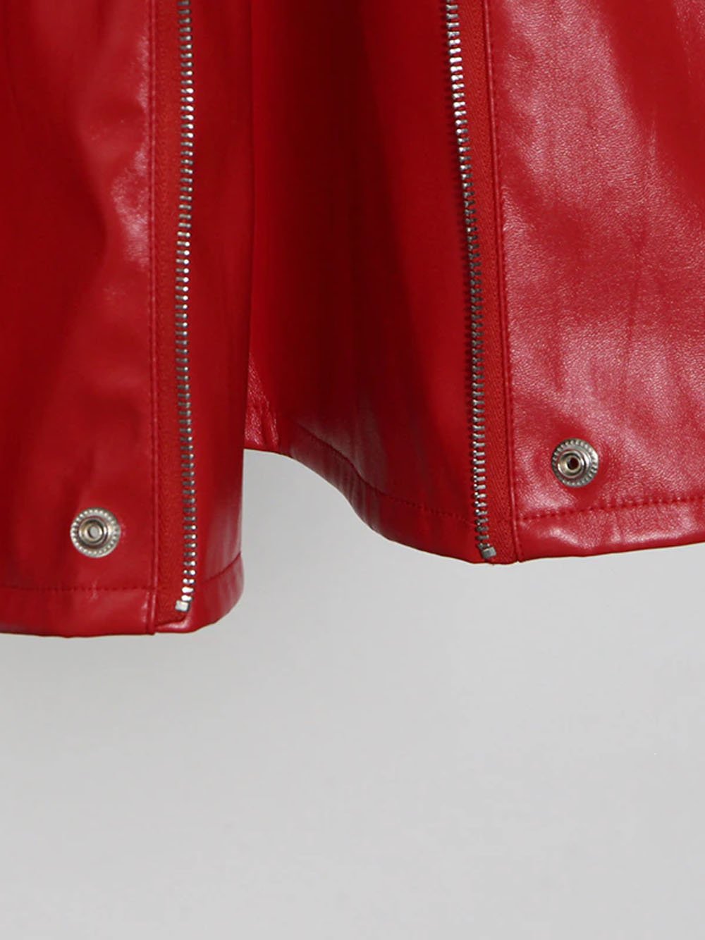 MAELLE Leather Midi Skirt