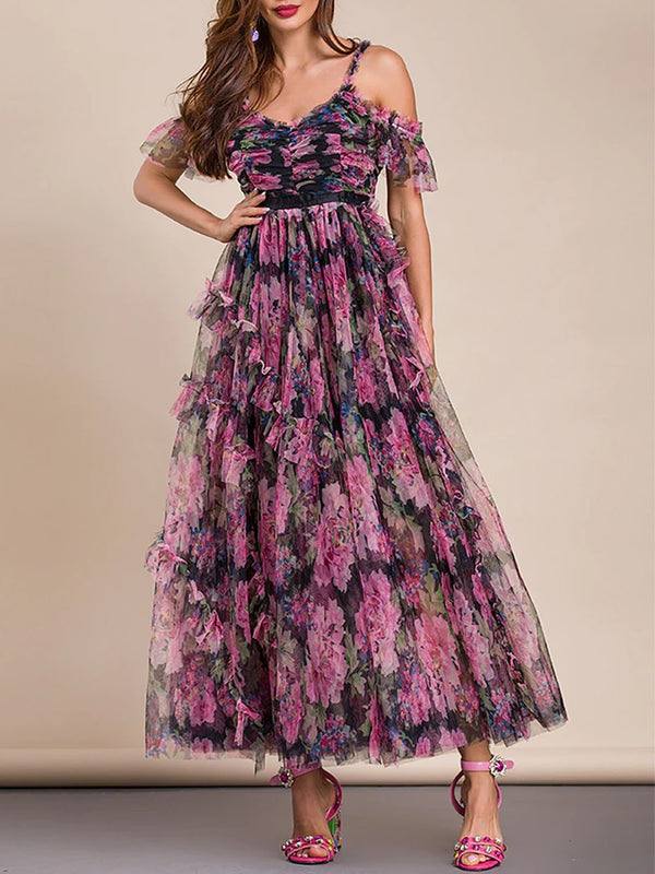 VIOLETA Floral Maxi Dress