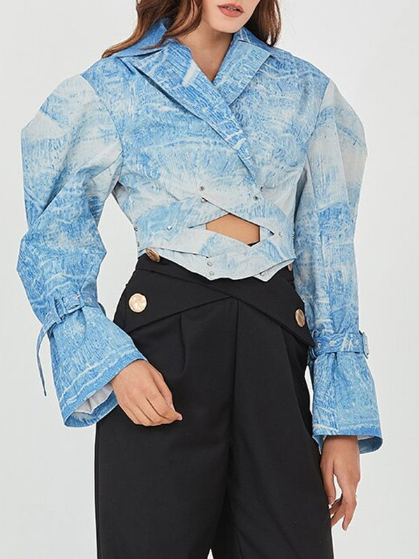 Cross Lace Up Jacket