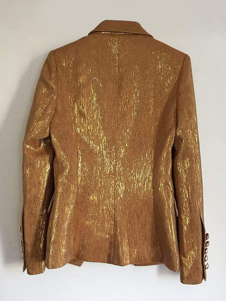 PENELOPE Double-Breasted Blazer in Gold