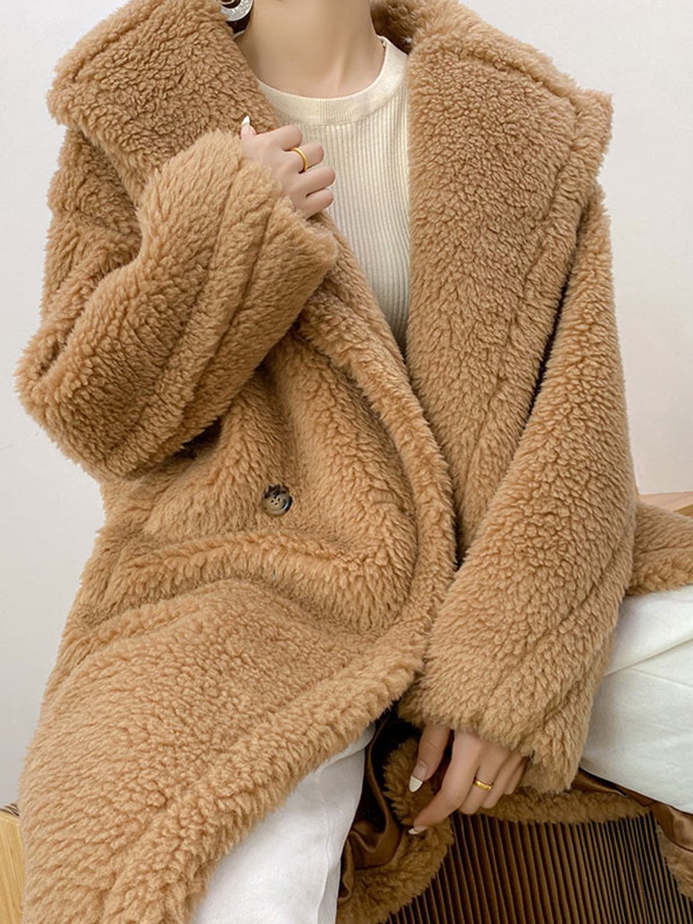 SIMBO Faux Fur Teddy Bear Coat