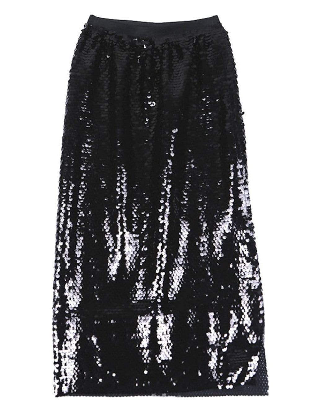 FLAMENCO Sequinned Slit Skirt