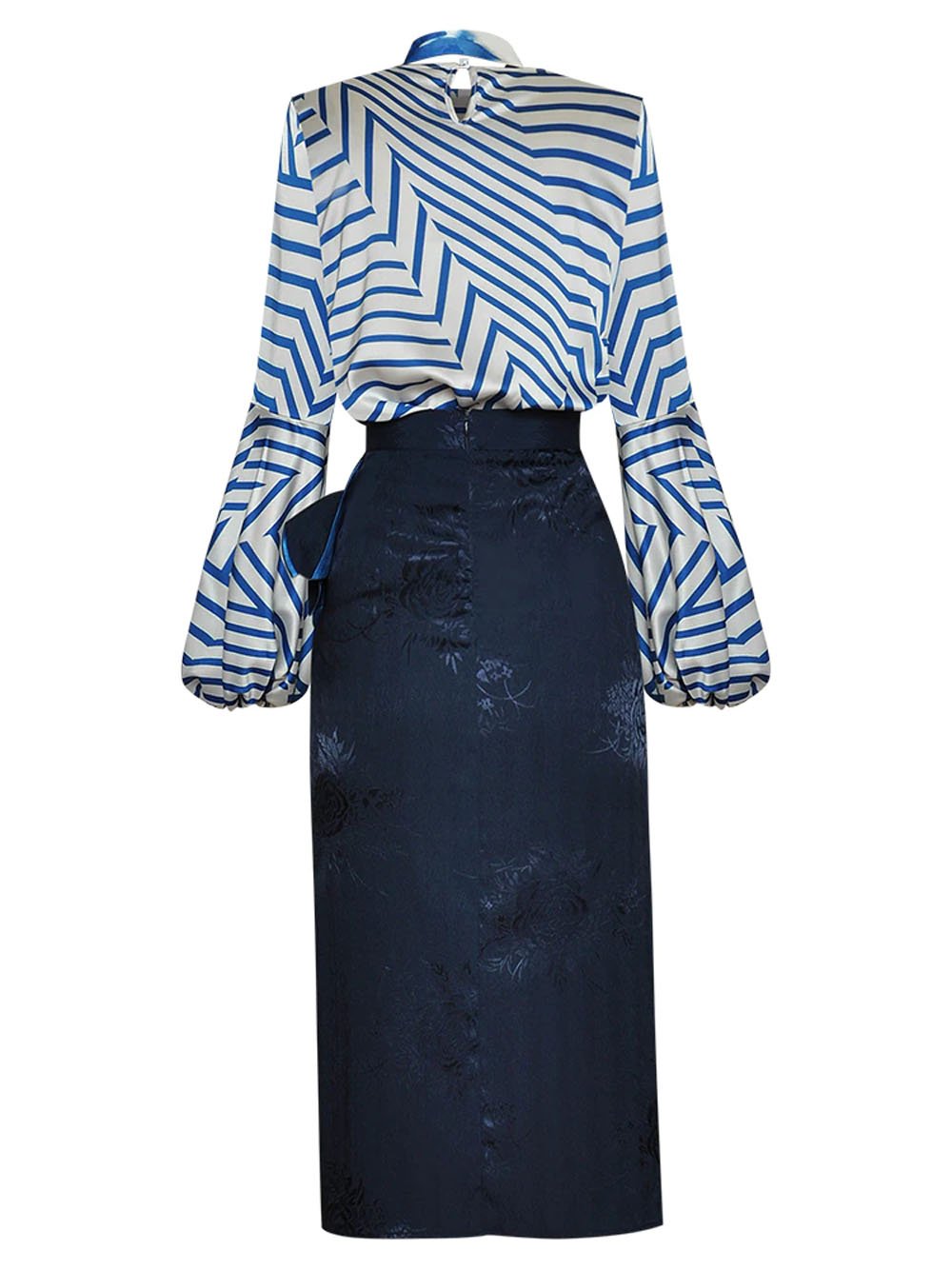 VALERE Stripe Top & Skirt Set