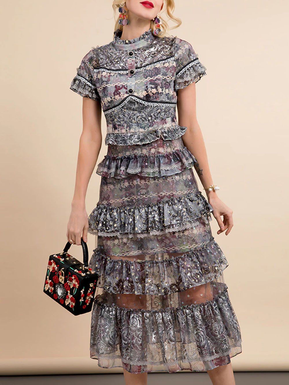 MARRY Lace Midi Dress