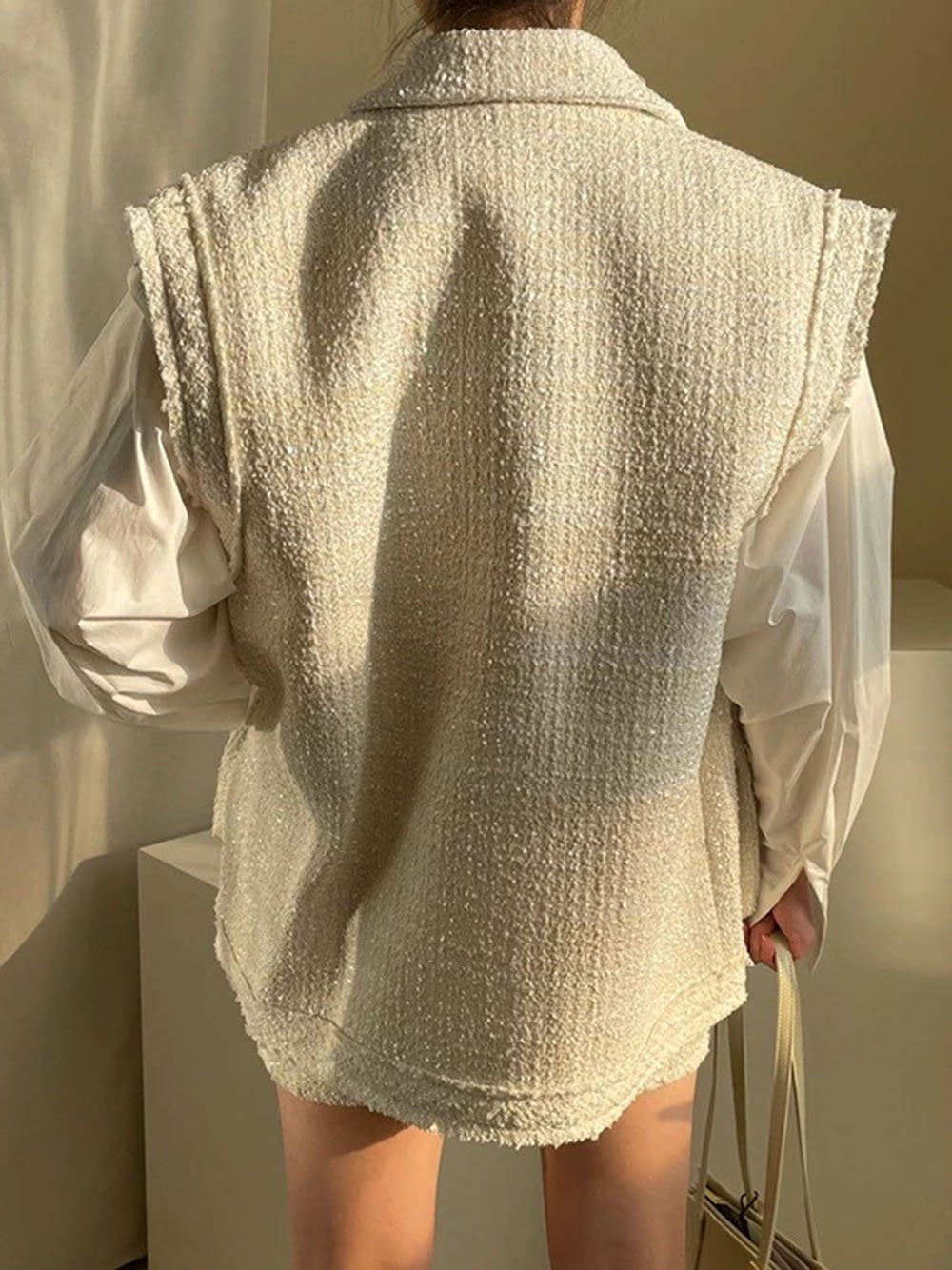 Tweed Vest & Shorts Set