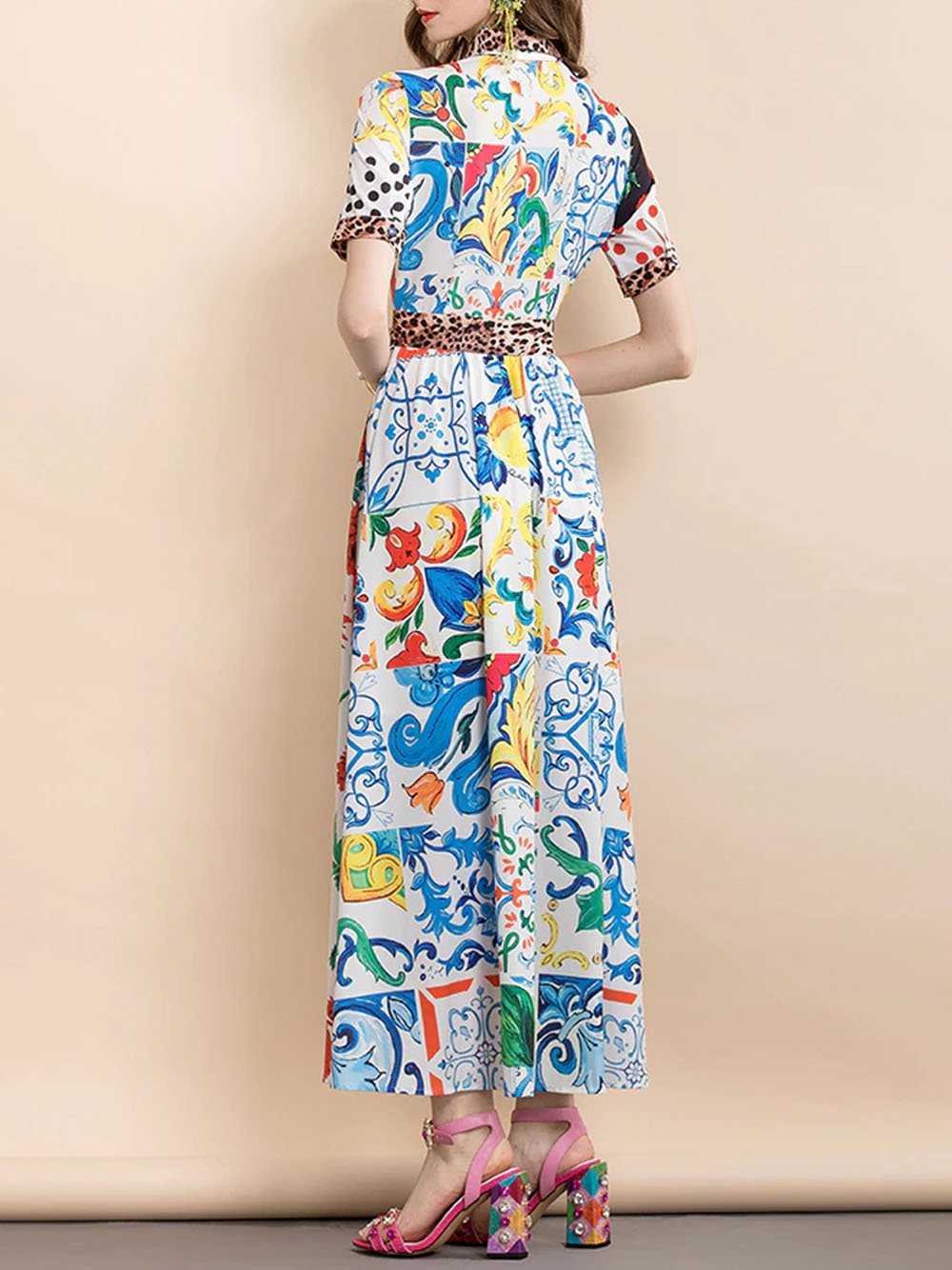 DELLE Printed Maxi Dress