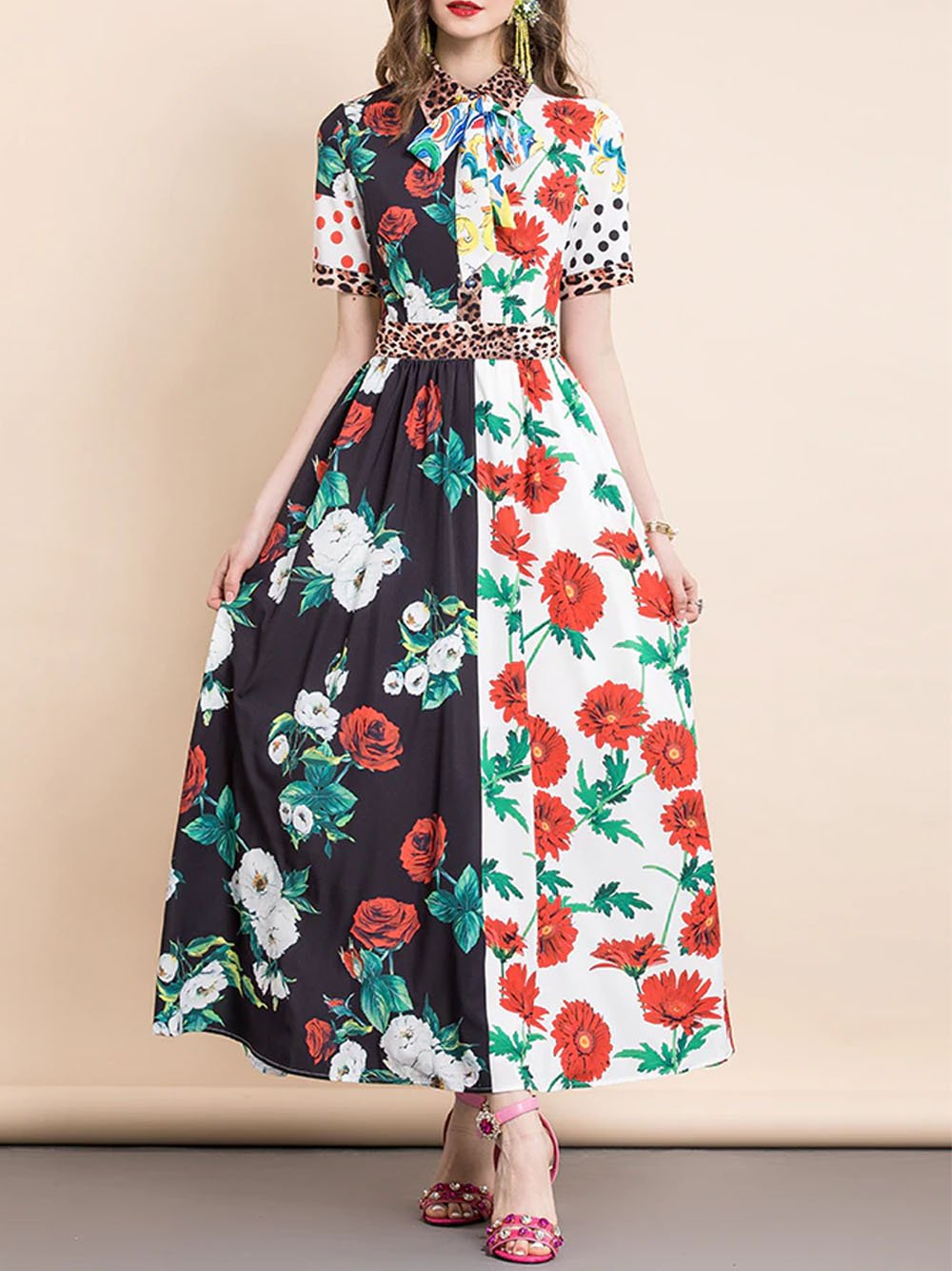 DELLE Printed Maxi Dress