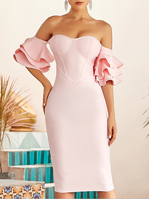 JASENIA Corset Midi Dress