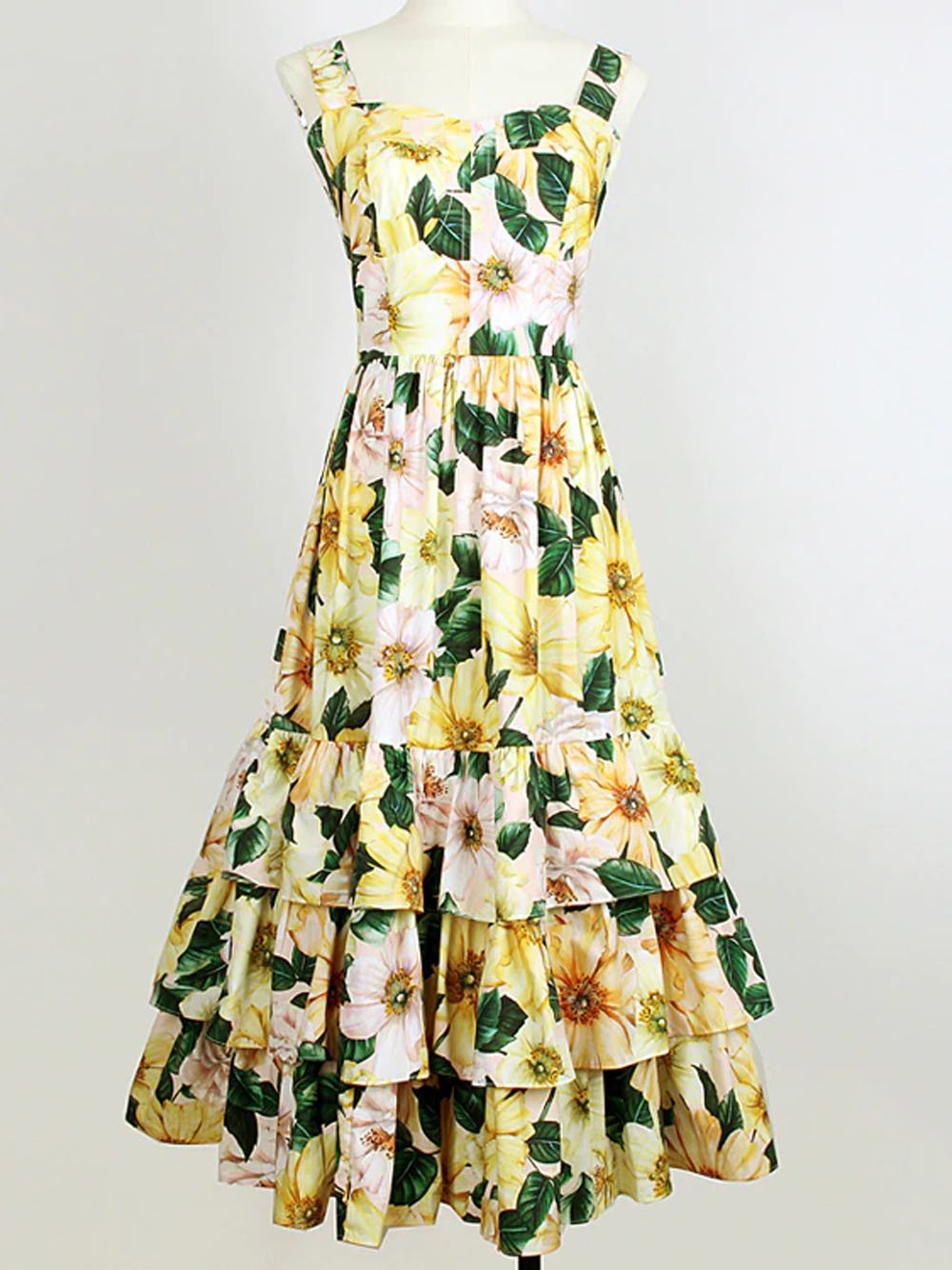 LARETTA Floral Midi Dress