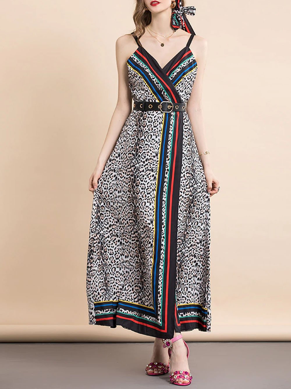 KELLE Leopard Maxi Dress