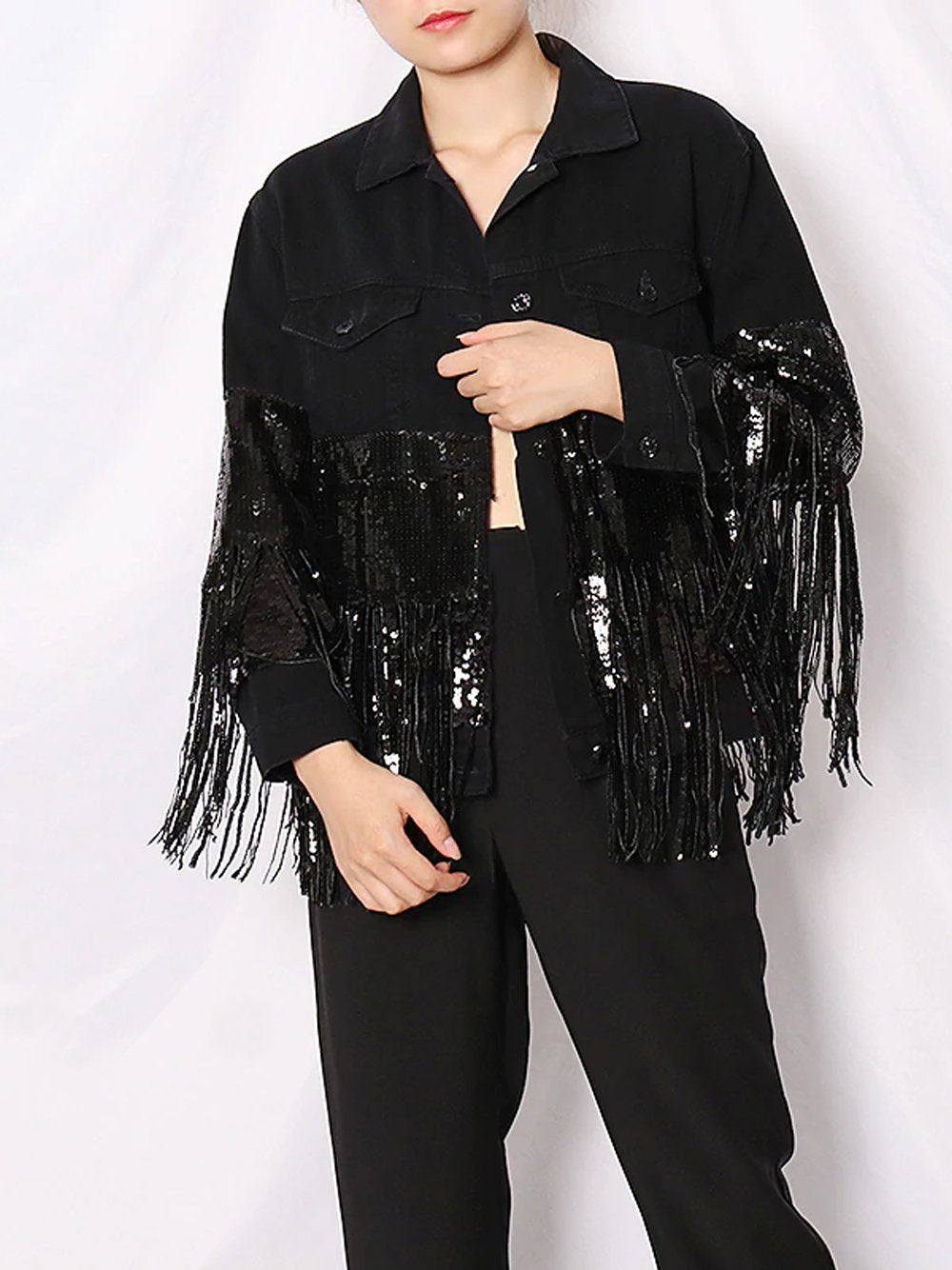 SequinS Tassel Jacket