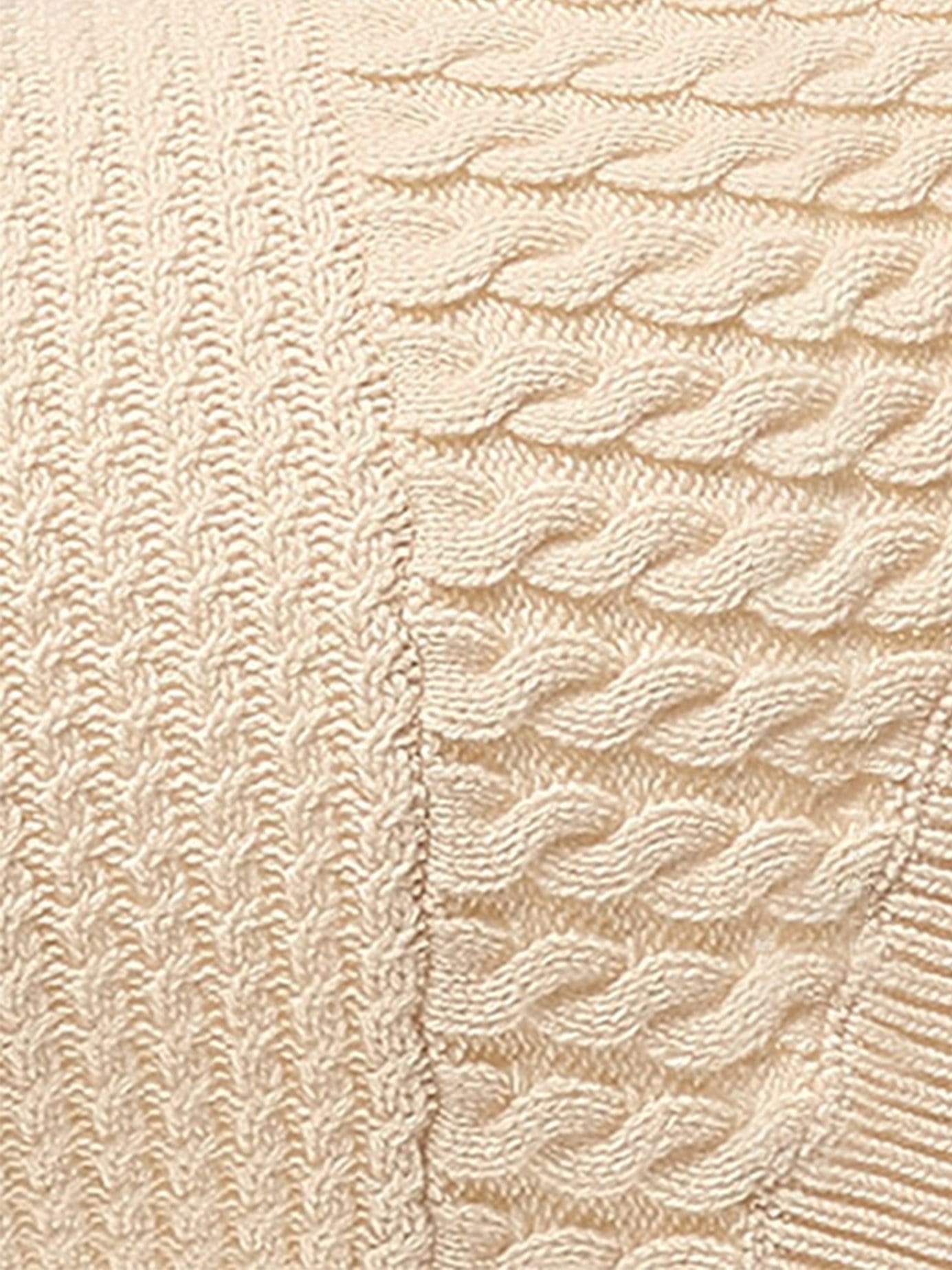 One-Shoulder Cable-Knit Sweater