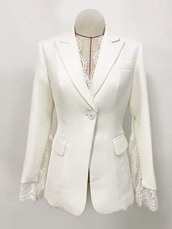 PATRIZIA Embellished Lace Blazer
