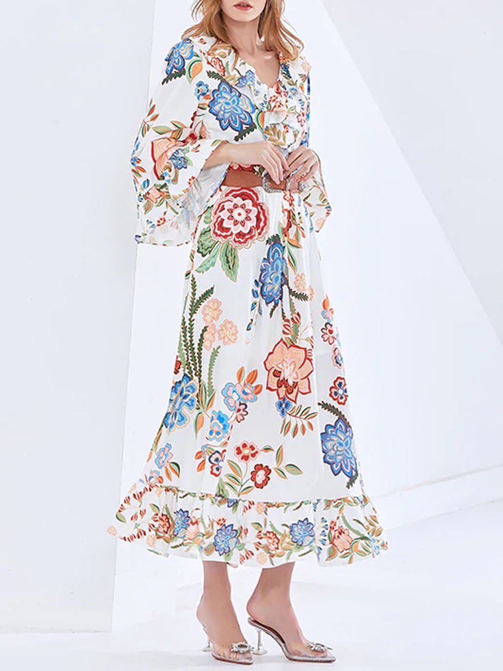 BRIELLE Floral Maxi Dress