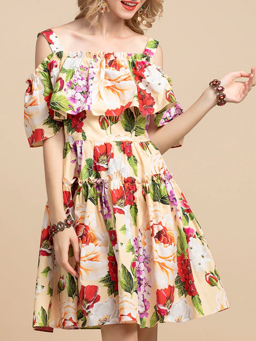 BOGATI Floral Mini Dress