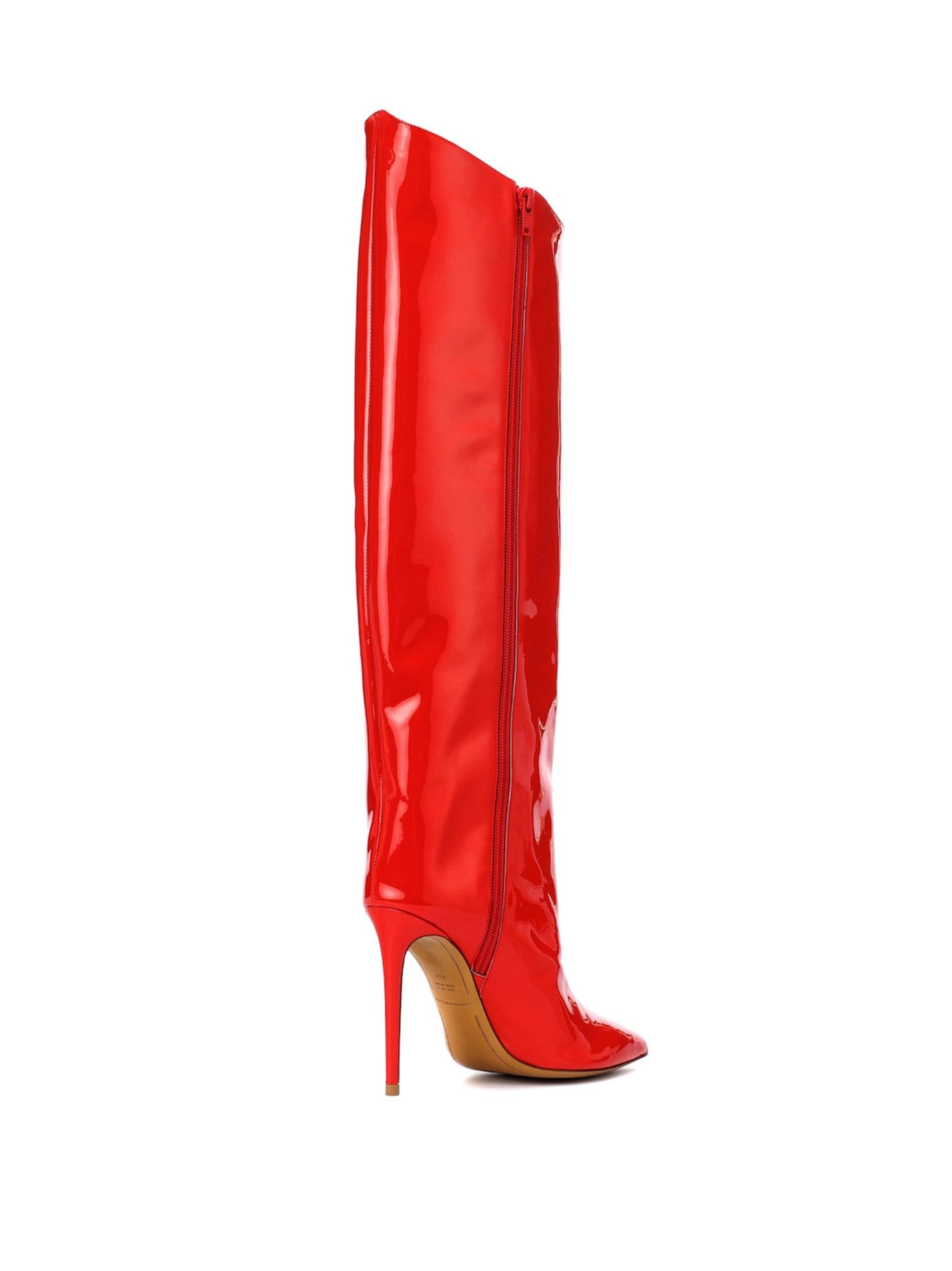 Patent Leather Boots in Red