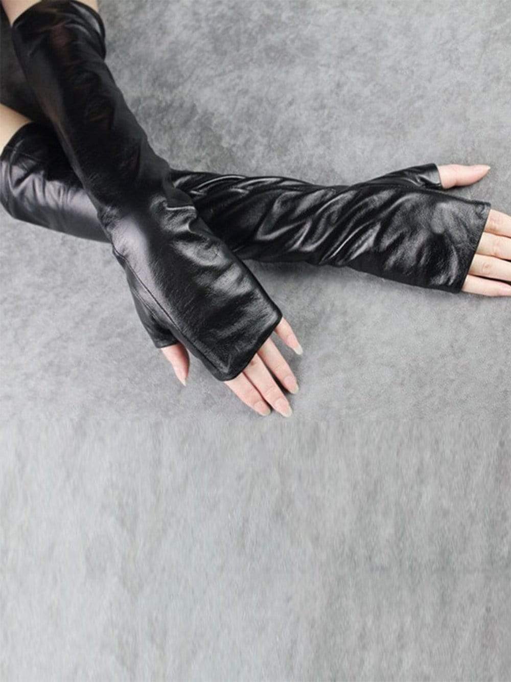 RAPIDO Faux Leather Elbow Gloves