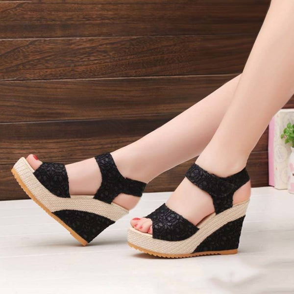 Oh My Sweetheart Lace Wedges