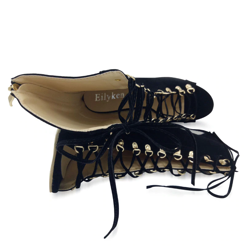 Gladiator Stiletto Pointed Toe Thin Heels Women Stiletto Boots