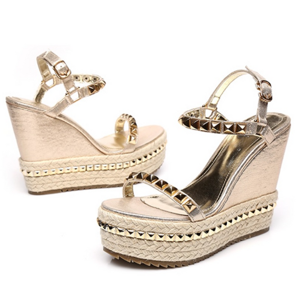 VIP Only Rivet Heeled Sandal