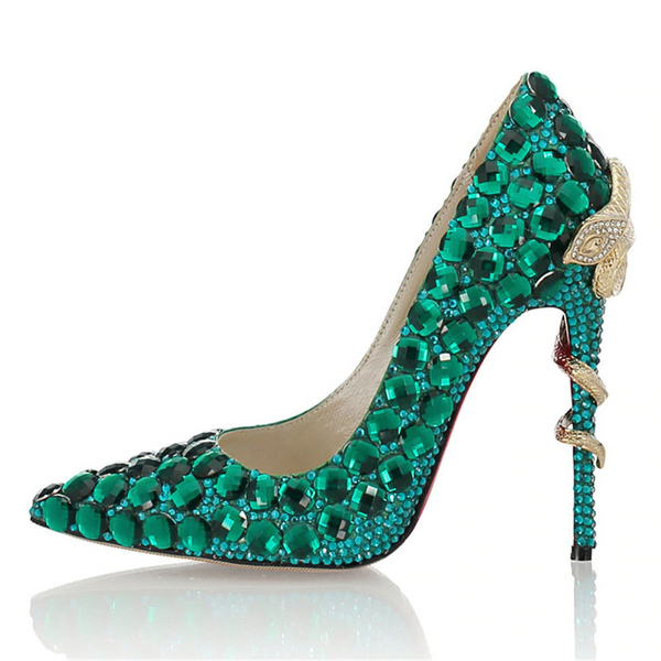 Glittering Jade Stiletto