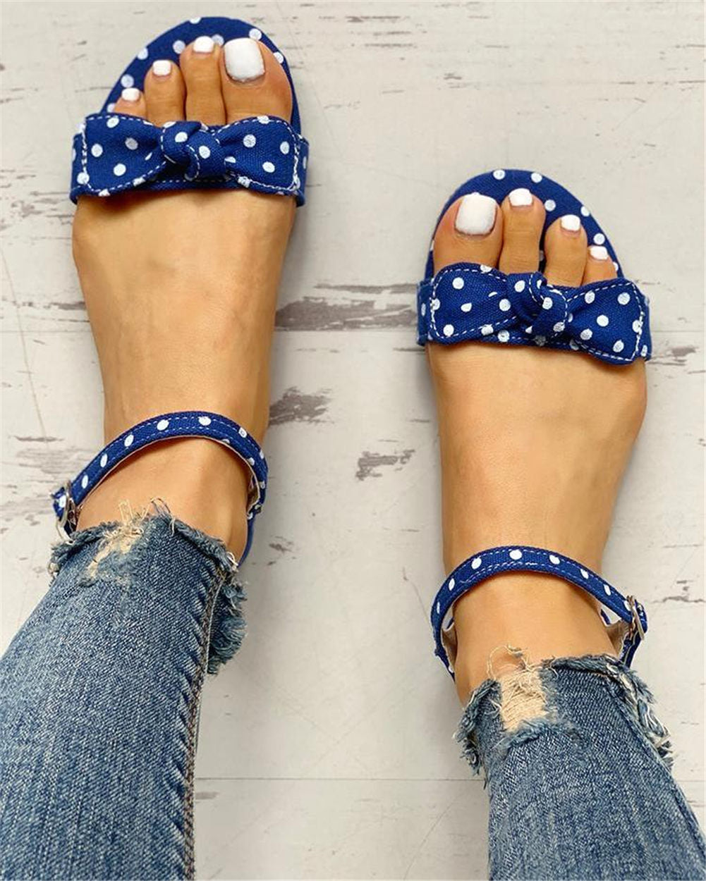 Sexy Polka Dot Comfortable Flat Sandal