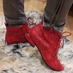 Casual Leather Hoof High Heels Women Chelsea Boots