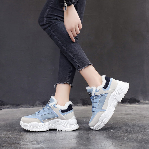 Patchwork Contrast Combination Women Chunky Sneaker