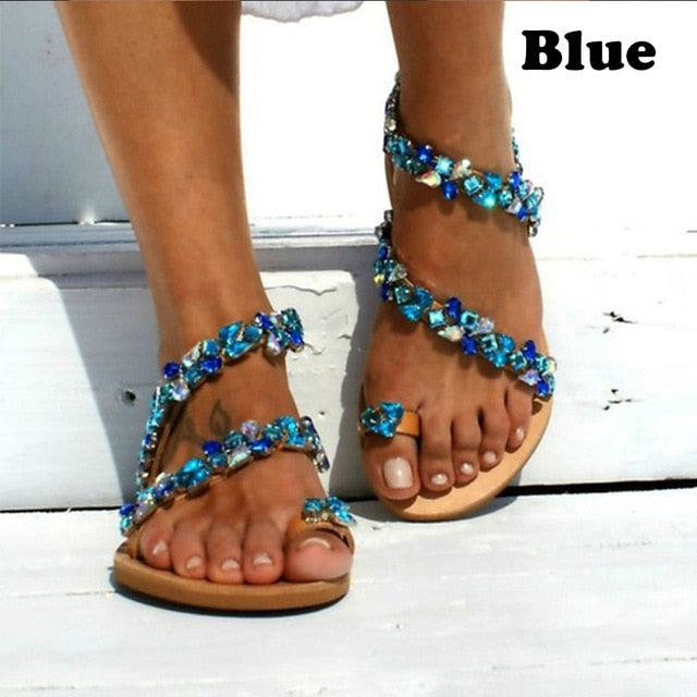 Luxury Bling Crystal Flat Sandal